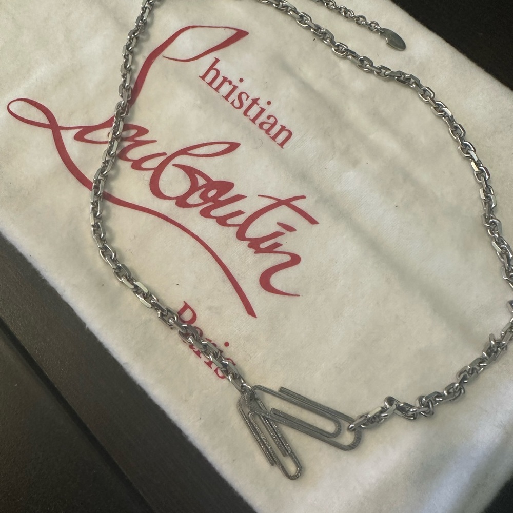 Off-White Texturized Paperclip Necklace